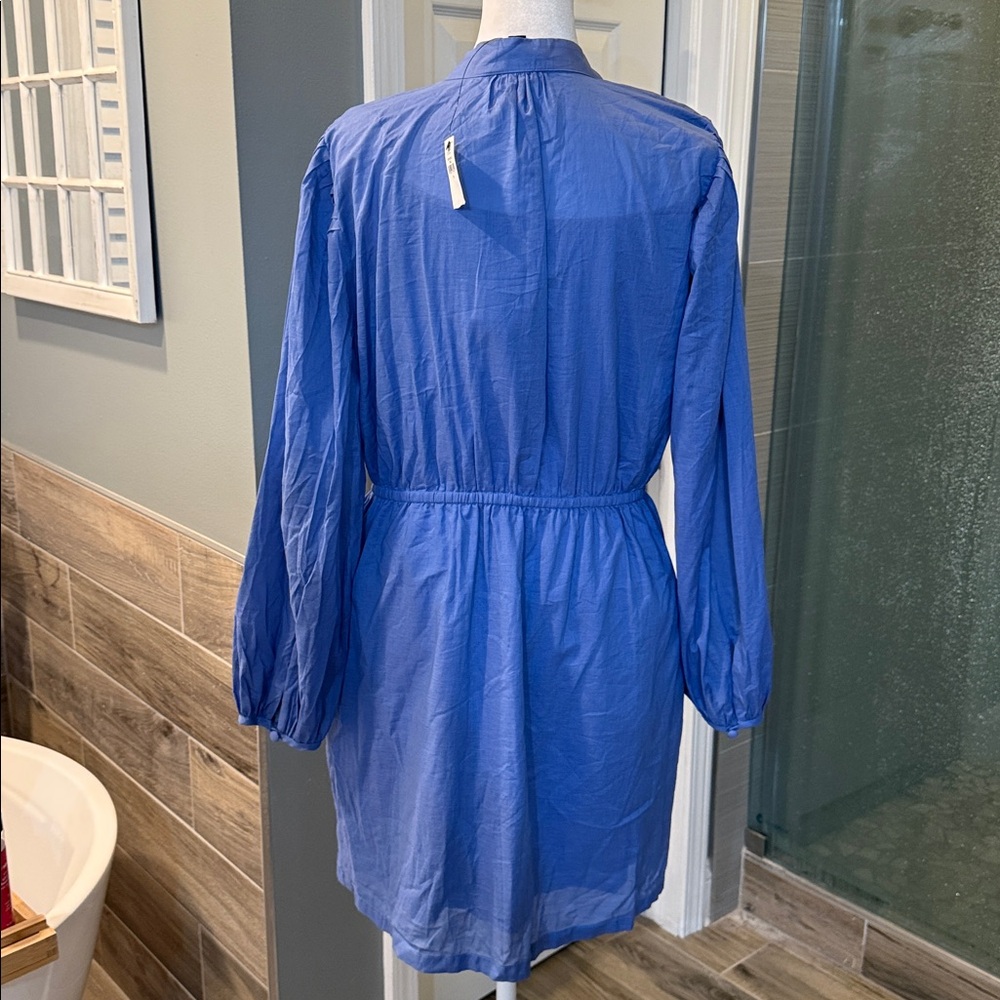 Banana Republic Cotton Shirt Dress Classic Long Sleeve Lightweight Dress Med NWT - Picture 6 of 10